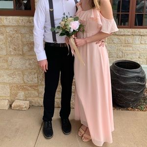 David’s Bridal. Color petal. Size 4. Never altered